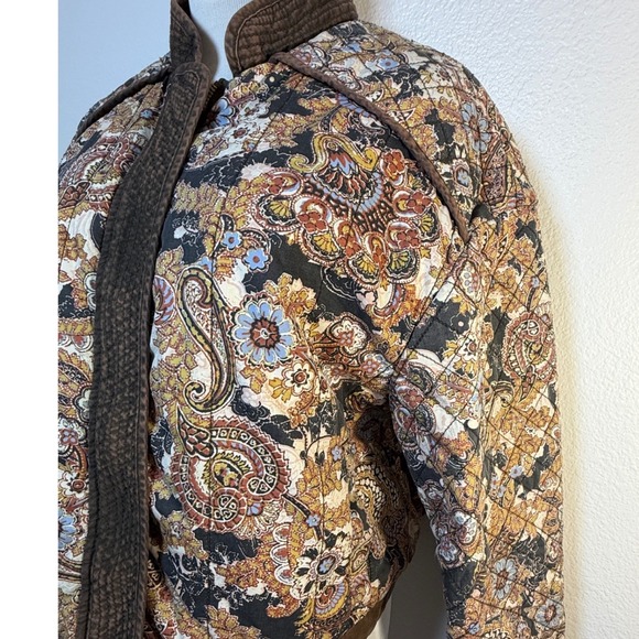 Free People Quilted‎ Tapestry Reversible Paisley Bomber Jacket XS Boho Vintage - Picture 6 of 9